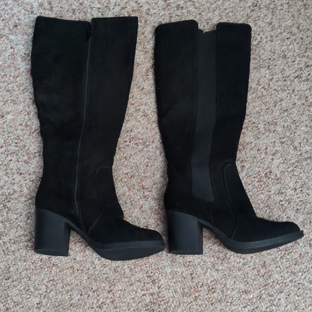 Kohl's Black Chunky Heeled Knee-High Boots